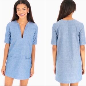 Emerson Fry Tuckernuck Weston Mod Blue Chambray Tunic Mini Dress - S